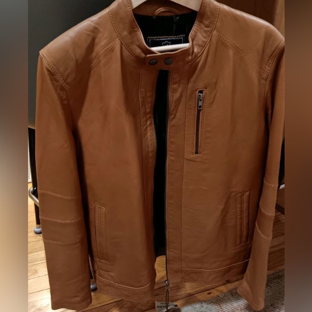NWT Handmade Moroccan lamb leather jacket
